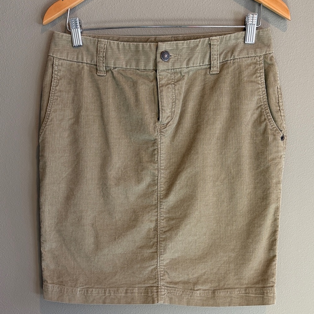 Eddie Bauer Tan Corduroy Pencil Skirt